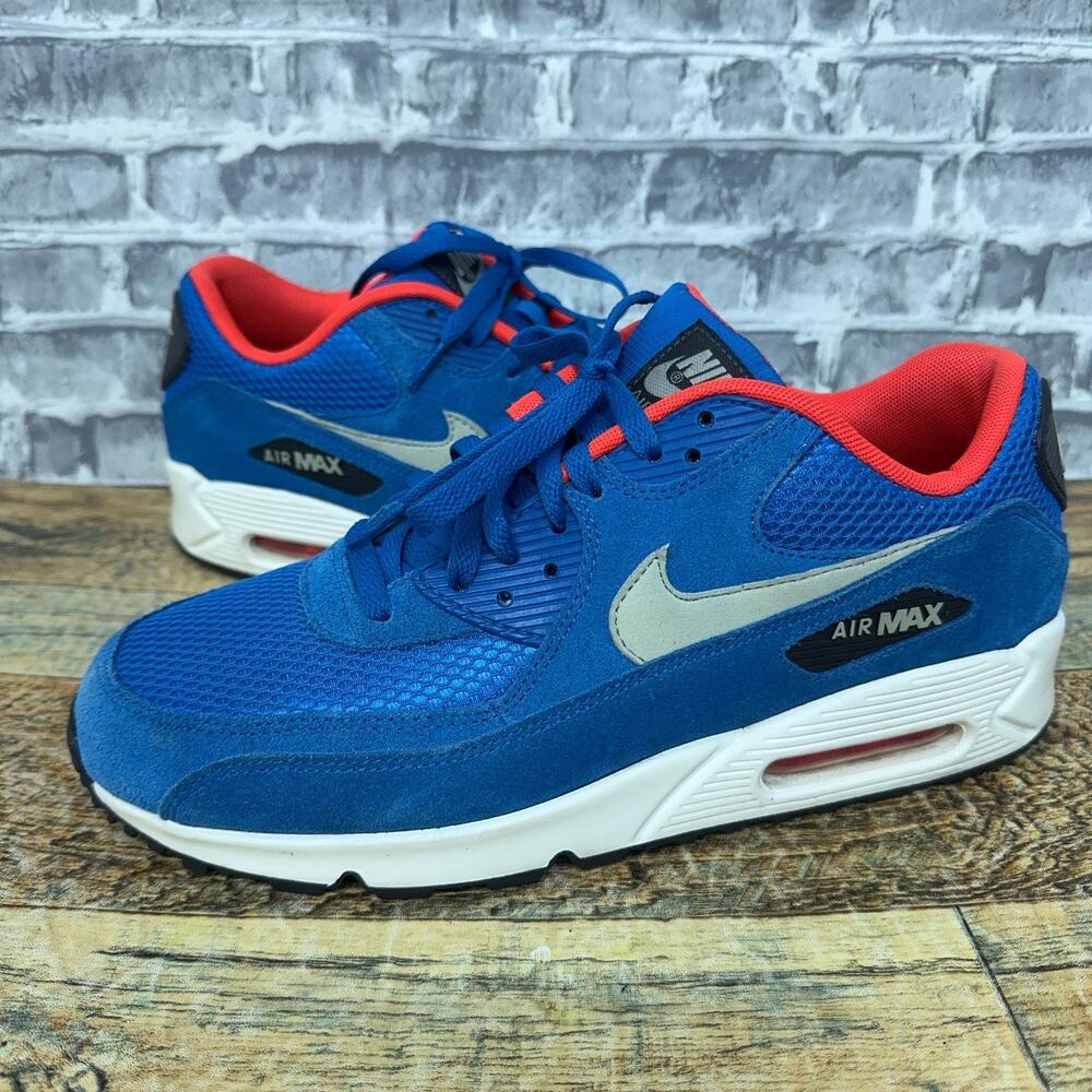 Nike Air Max 90 Essential Suede Electric Blue White 537384-407 Mens Size 11 Rare